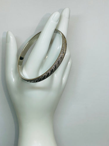 Monet Silver Glitter Bangle